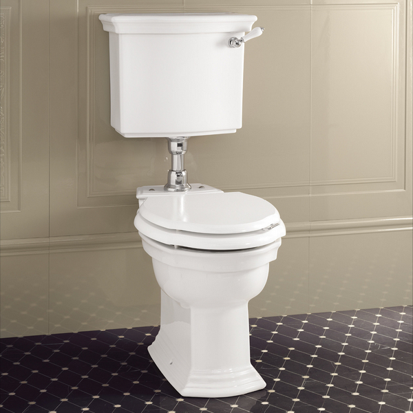 Чаша для унитаза Devon & Devon Westminster белая IBWCWES (детальная фотография), с бачком, с высоким бачком