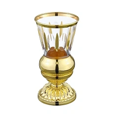 Стакан для ванной Migliore Luxor декор золото 24 карата