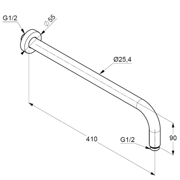 Кронштейн для душа Kludi A-QA 66514 латунь (детальная фотография) index_1
