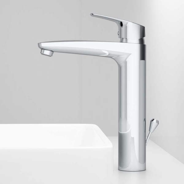 Смеситель для раковины AM.PM Gem с донным клапаном хром F9092200 (детальная фотография), с 1 монтажным отверстием