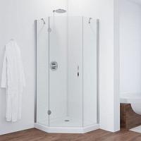 Душевой уголок профиль глянцевый хром стекло прозрачное Vegas-glass