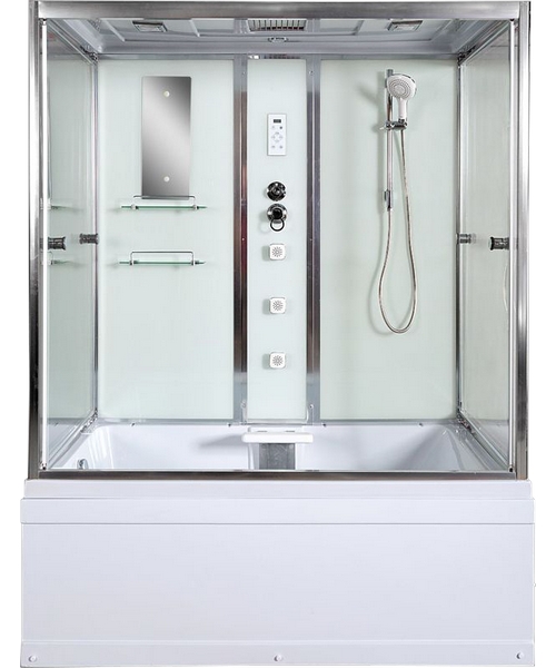 Душевой бокс Deto V 170х90 см с тропическим душем V170 (детальная фотография), прямоугольные