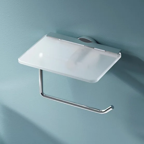 Бумагодержатель Am.Pm X-Joy хром A85A341500 (детальная фотография), металлические, пластиковые