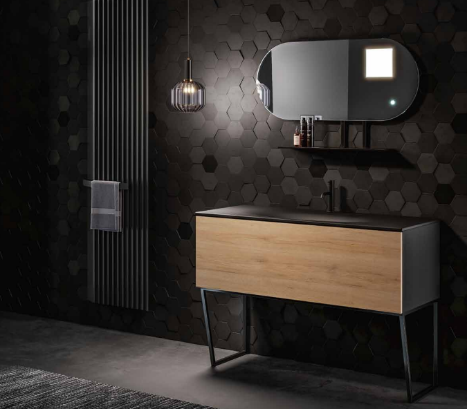 Раковина Kerasan Shape 122 см черная матовая 548031*1 (детальная фотография), 120 см