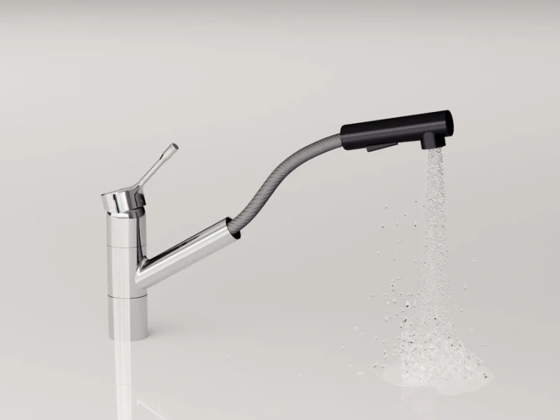 Смеситель для кухни Ideal Standard Ceralook BC297 с выдвижным изливом (детальная фотография), современные, hi-tech