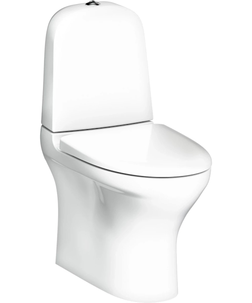 Унитаз компакт Gustavsberg Estetic 8300 безободковый белый, крепление на силикон GB1183002R1231G (детальная фотография)