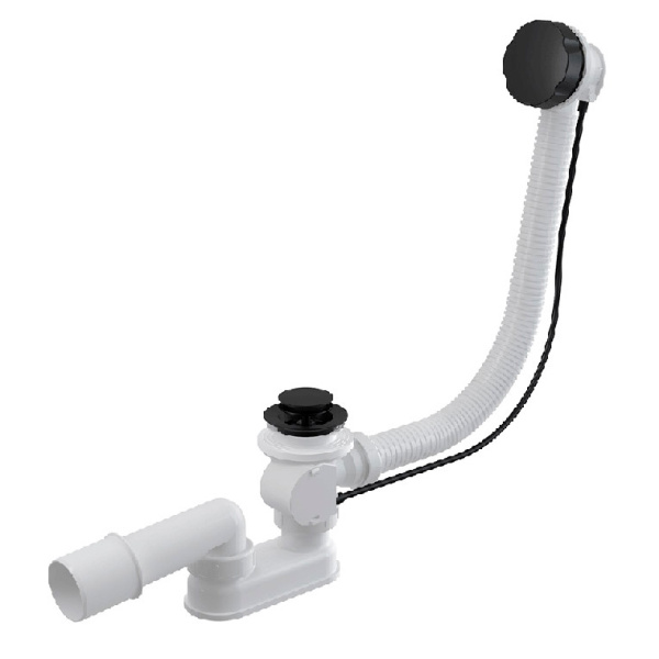 Слив-перелив Alcaplast черный матовый A55BLACK-120 (детальная фотография)