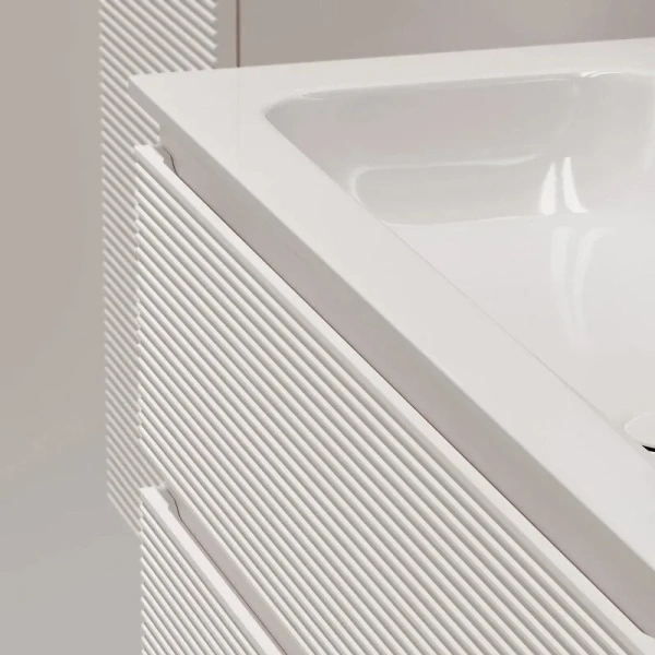 Тумба под раковину подвесная Sancos Folk 120 см bianco FL120W (детальная фотография), комплект (набор)