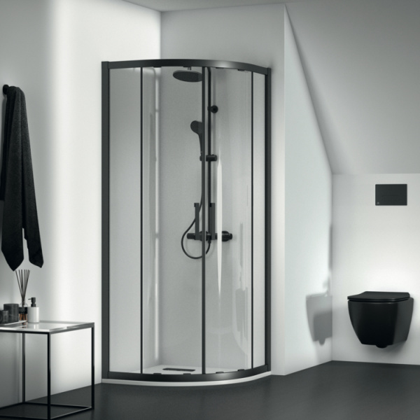 Душевой уголок Ideal Standard Connect 2 80х80 см алюминиевый профиль (детальная фотография), раздвижные