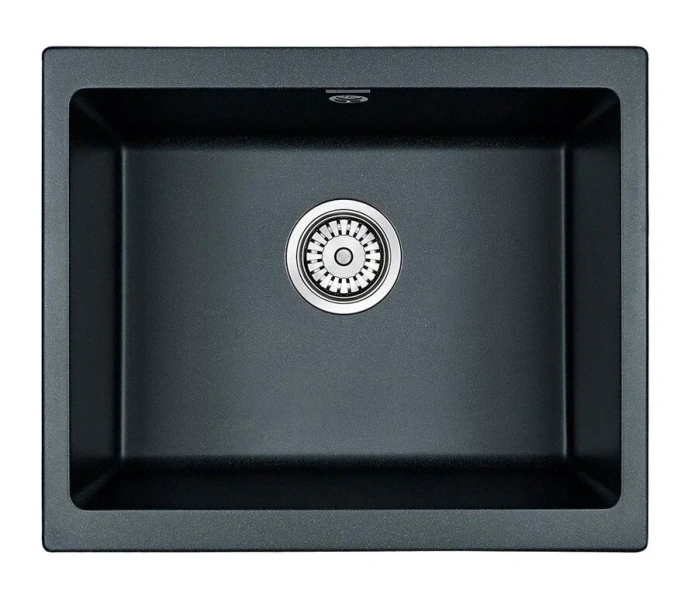 Мойка для кухни Paulmark Gera 55 см черный металлик PM205546-BLM (детальная фотография)