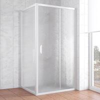 Душевой уголок профиль черный глянцевый стекло шиншилла Vegas-glass