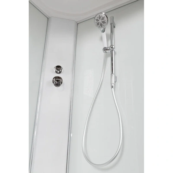 Душевая кабина Deto EM 100x100 см с крышей EM2710 (детальная фотография), хромированный профиль