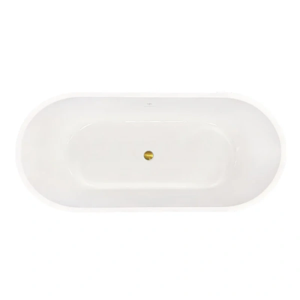 Ванна акриловая Royal Bath Pafos RB610000GD, 180 x 80 см, цвет белый (детальная фотография), современныe, hi-tech