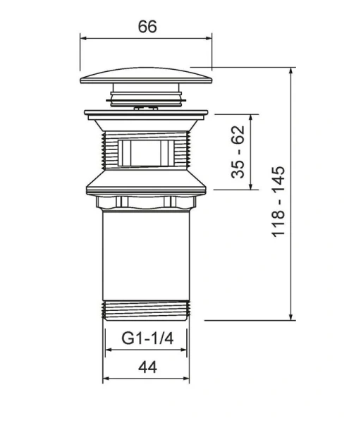 Донный клапан Timo черное золото 8011/18 (детальная фотография), в наличии
