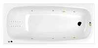 Ванна гидромассажная Whitecross Layla Slim 170 x 75 см, LINE NANO, золото, белый, 0122.170075.100.LINENANO.GL
