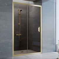 Душевая дверь профиль золотой стекло бронза Vegas-glass