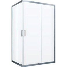 Душевой уголок профиль матовый хром стекло прозрачное Vegas-glass