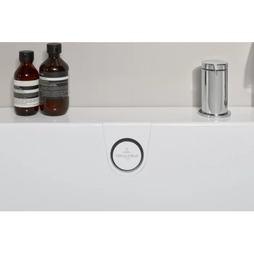 Ванна квариловая Villeroy & Boch Oberon 2.0 180х80 см со сливом-переливом UBQ180OBR2DV-01 (детальная фотография), прямоугольные