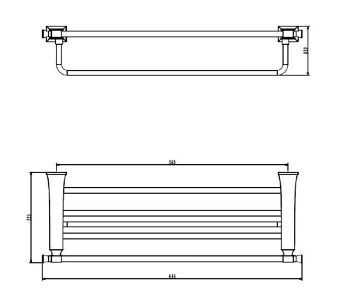 Полотенцедержатель Art & Max Genova хром AM-M-078-CR (детальная фотография), современные, hi-tech