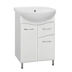 Тумба с раковиной напольная Style Line Эко Волна ЛС-00000098 55 см с ящиком