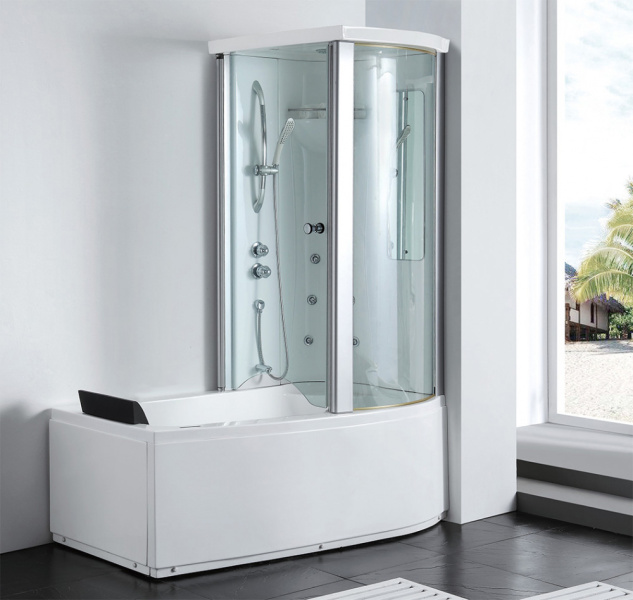 Ванна-кабина Gemy 170х85 см правосторонняя G8040 C R (детальная фотография), акриловые