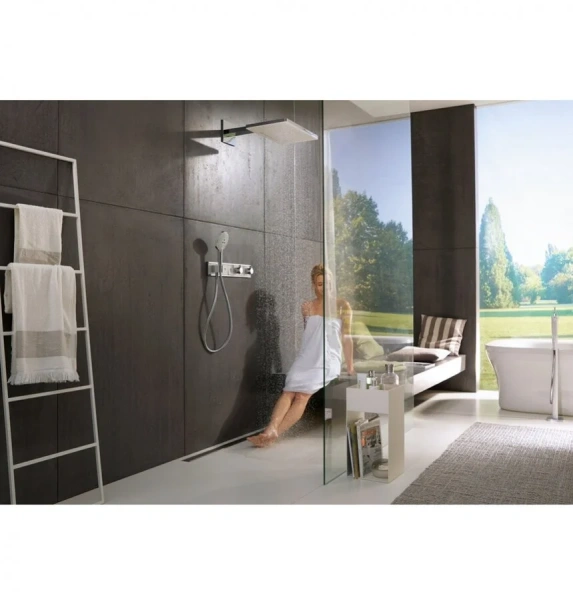 Смеситель для душа Hansgrohe RainSelect 15356 с 3 кнопками (детальная фотография), современные, hi-tech