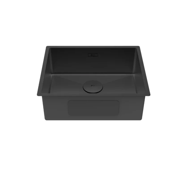 Мойка для кухни Lemark Olanga 54 см чёрный матовый 9932128 (детальная фотография), из нержавеющей стали, стальные, металлические