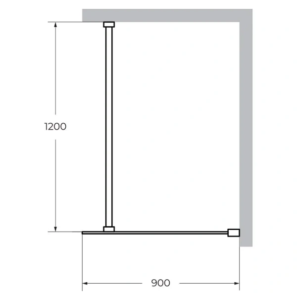 Душевая перегородка Cezares Liberta 90 см профиль черный стекло бронза LIBERTA-L-1-90-120-BR-NERO (детальная фотография), современные, hi-tech