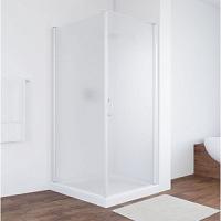 Душевой уголок профиль черный матовый стекло сатин Vegas-glass