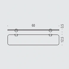 Полочка для ванной Colombo Plus стеклянная