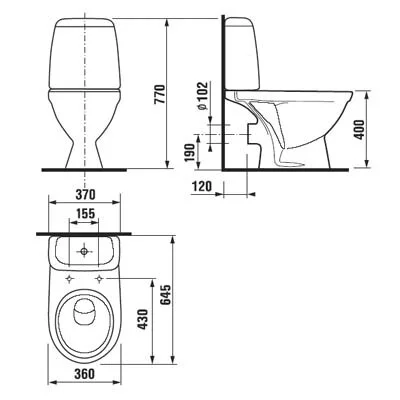 Унитаз с бачком Jika Baltic 8242860002429 (детальная фотография), современные, hi-tech