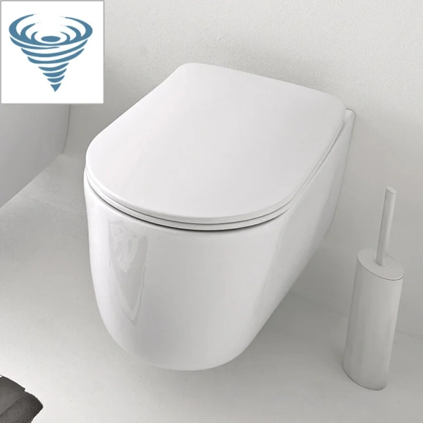 Унитаз подвесной Kerasan Nolita белый 531501 (детальная фотография), без бачка, со скрытым бачком