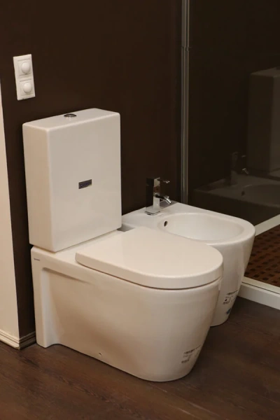 Унитаз Duravit Starck 2 214509 (детальная фотография), сиденье с микролифтом , с антивсплеском, компакт, низкие