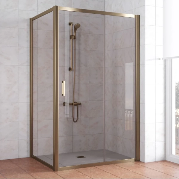 Душевой уголок Vegas-glass ZP+ZPV 120х70 (детальная фотография), прозрачные, рифленые, матовые, узорчатые, тонированные