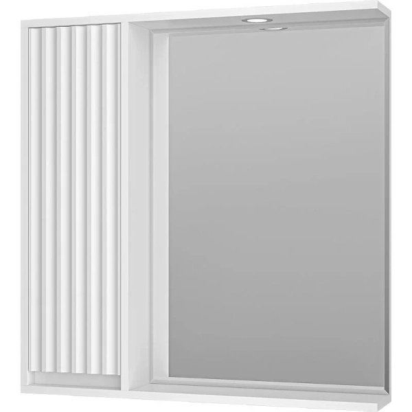 Зеркальный шкаф с подсветкой Brevita Balaton 80 см белый, правый BAL-04080-01-П (детальная фотография), навесные