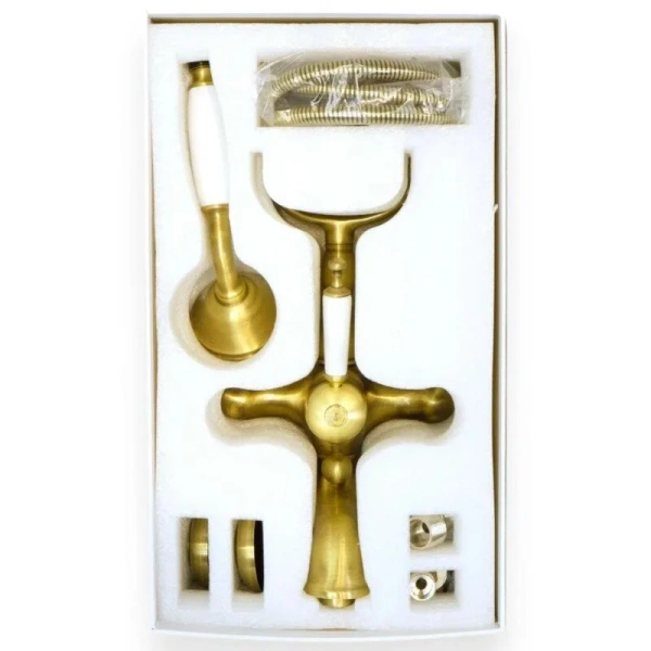 Смеситель для ванны Migliore Oxford бронза 19085 (детальная фотография), однорычажные, двухрычажные