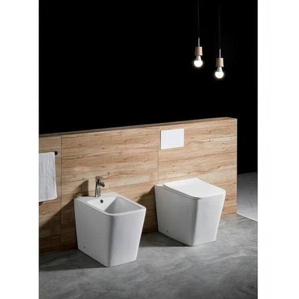 Биде напольное Акватек Либра New белое AQ1266N-00 (детальная фотография), прямоугольной формы