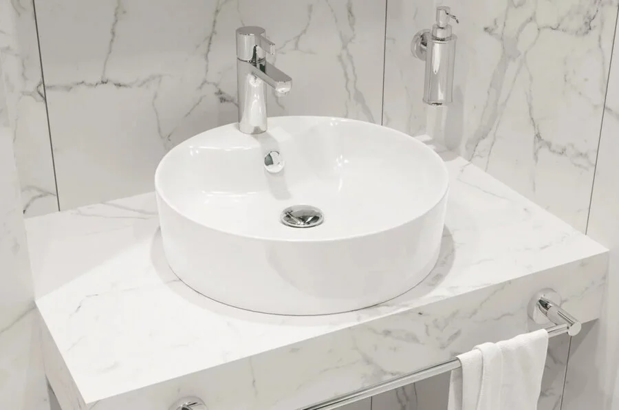 Раковина Aqwella Luxe Best Shelf 43 см белая WB.CT/Best/43-C.Shelf/WHT (детальная фотография), накладные (на столешницу), пристенные