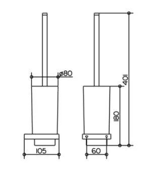Ершик для ванной Keuco Edition 11 11164 (детальная фотография), современные, hi-tech