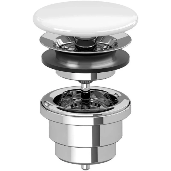 Донный клапан Villeroy & Boch с керамической накладкой 68080001 (детальная фотография)