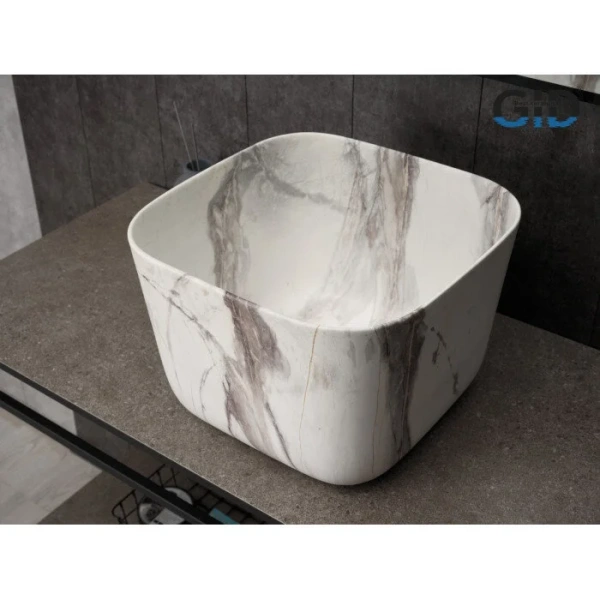 Раковина GID Creativo Mnc9301 36 см под камень матовая 54480 (детальная фотография), керамические