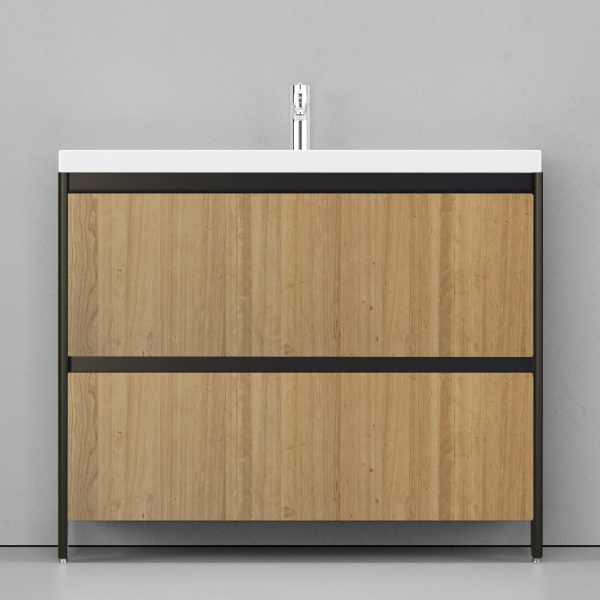 Тумба под раковину напольная Velvex Klaufs 99 см черная/шатане tnKLA.100.2Y-617.217 (детальная фотография), по запросу