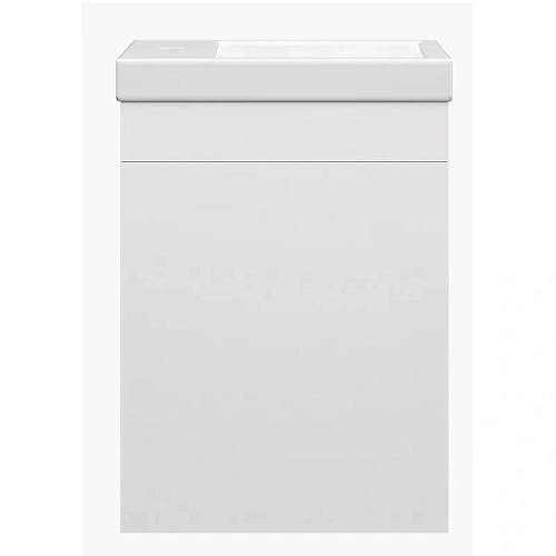 Тумба под раковину подвесная Misty Лира 40 см белая - фото 1