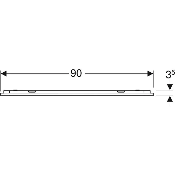 Зеркало с подсветкой Geberit Option Plus 90 см с прямым и непрямым освещением 501.073.00.1 (детальная фотография), полотно