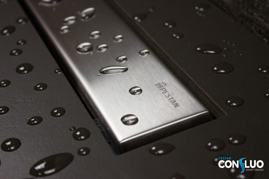 Душевой лоток Pestan Confluo Frameless Line 850 85 см матовый хром 13701233 (детальная фотография), стандартные