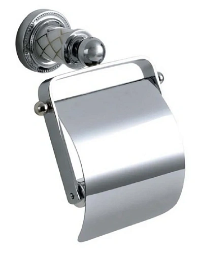 Бумагодержатель Boheme Murano декор белый - фото 1