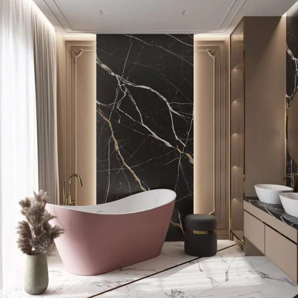 Ванна акриловая Corpa Nera Paganini CN130117, 170 х 80 см, розовый матовый (детальная фотография), без гидромассажа