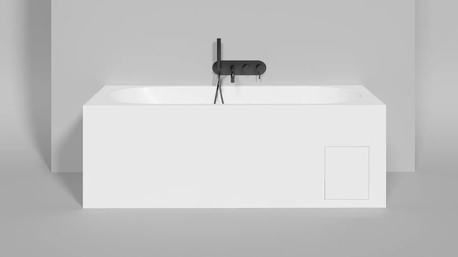 Ванна из искусственного камня Salini Ornella 160х70 см белая матовая 102316M (детальная фотография), 160 см