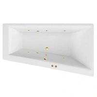 Ванна гидромассажная Excellent Sfera Soft 170 x 100 см, правая, белый/золото, WAEX.SFP17.SOFT.GL