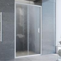 Душевая дверь профиль белый стекло шиншилла Vegas-glass